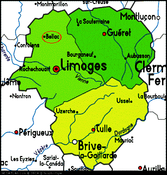 Plattegrond van de Limousin